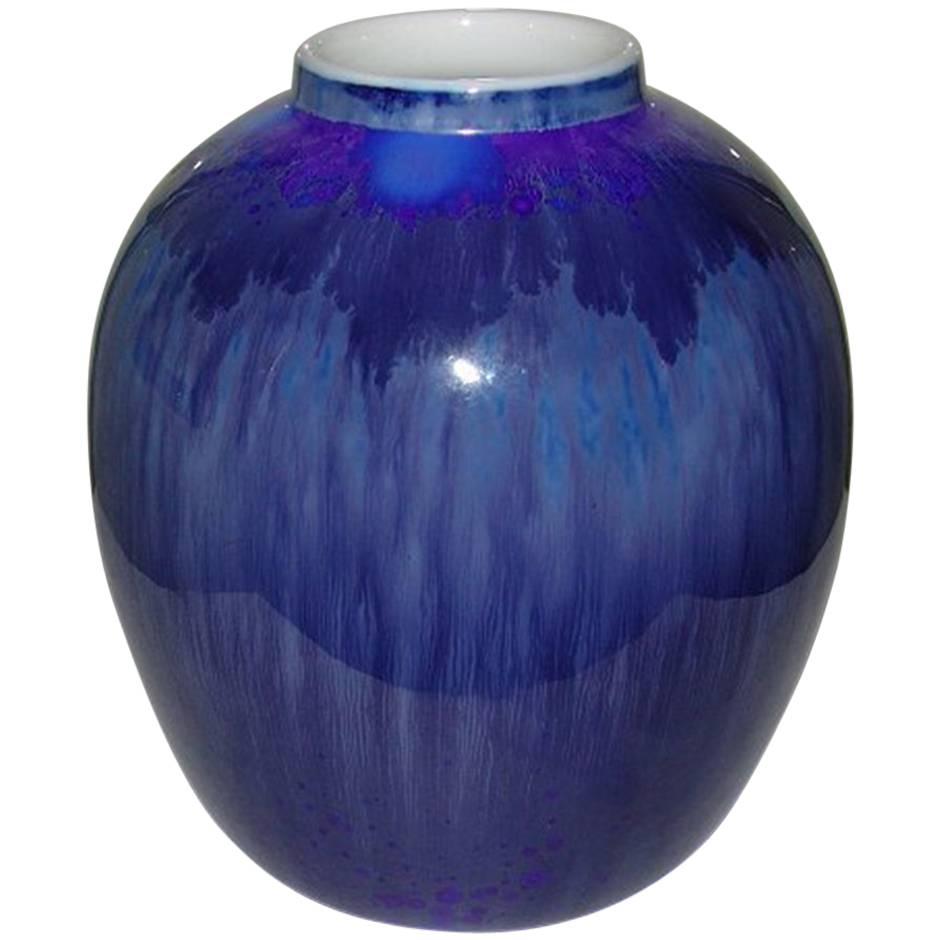 Royal Copenhagen Unique Crystalline Vase from 11-1-1928 For Sale