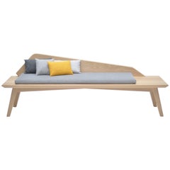 Contemporary "La Parisienne" Daybed or Chaise Lounge with Oiled Oak Finish