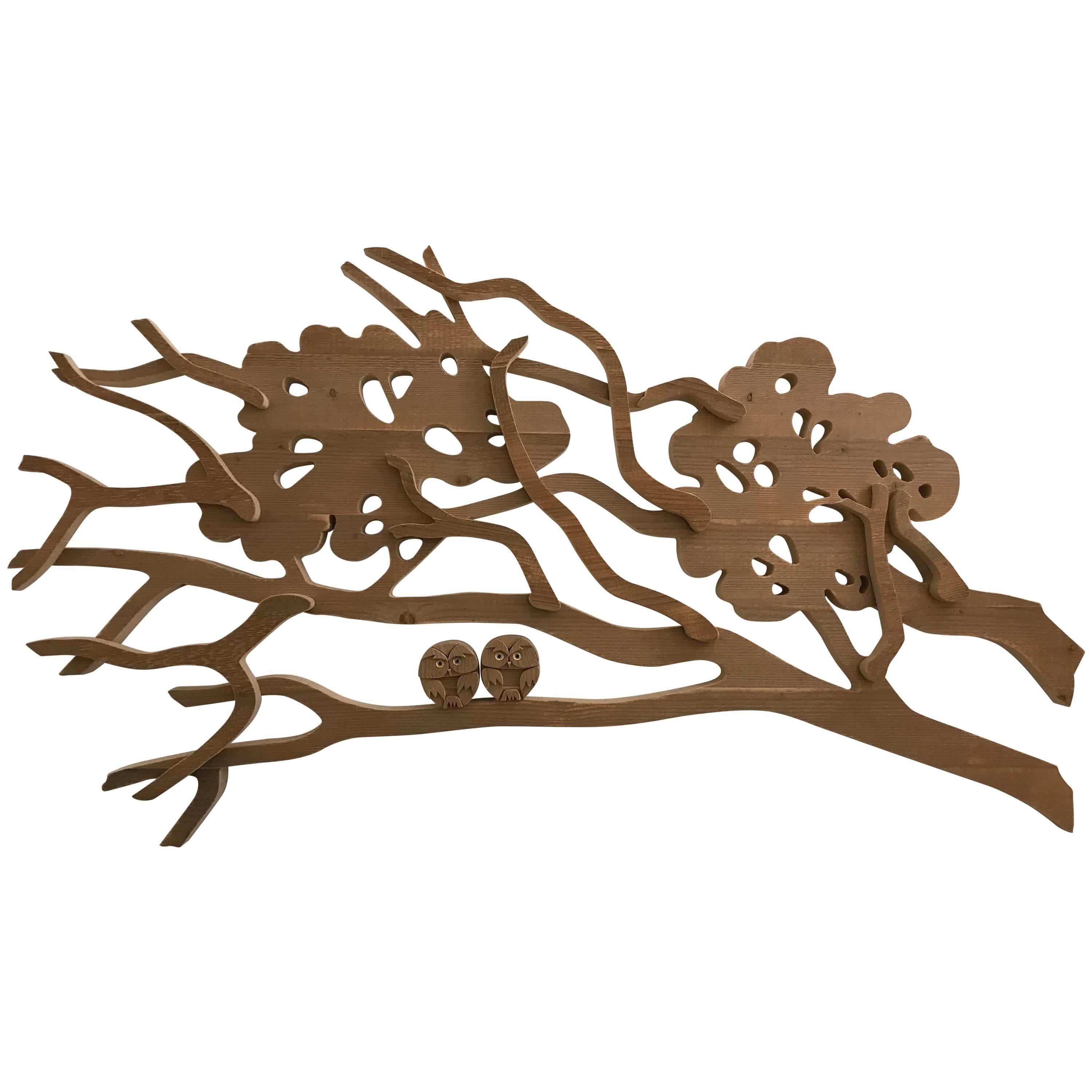 Modern Italian Wooden Made Wall Decoration, Tree Branch For Sale