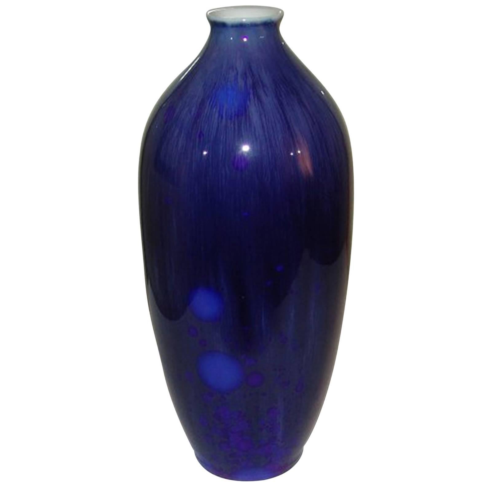 Royal Copenhagen Crystalline Glass Vase by Paul Prochowsky, 9-11-1924