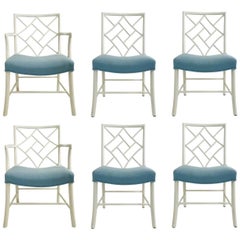 Set of Six Chippendale Cockpen Dining Chairs