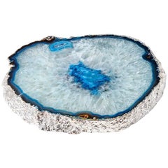 Travessa Platter Azure Agate and Silver by ANNA New York