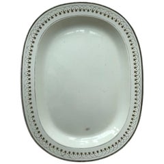 19th Century Small Oval Creamware Platter