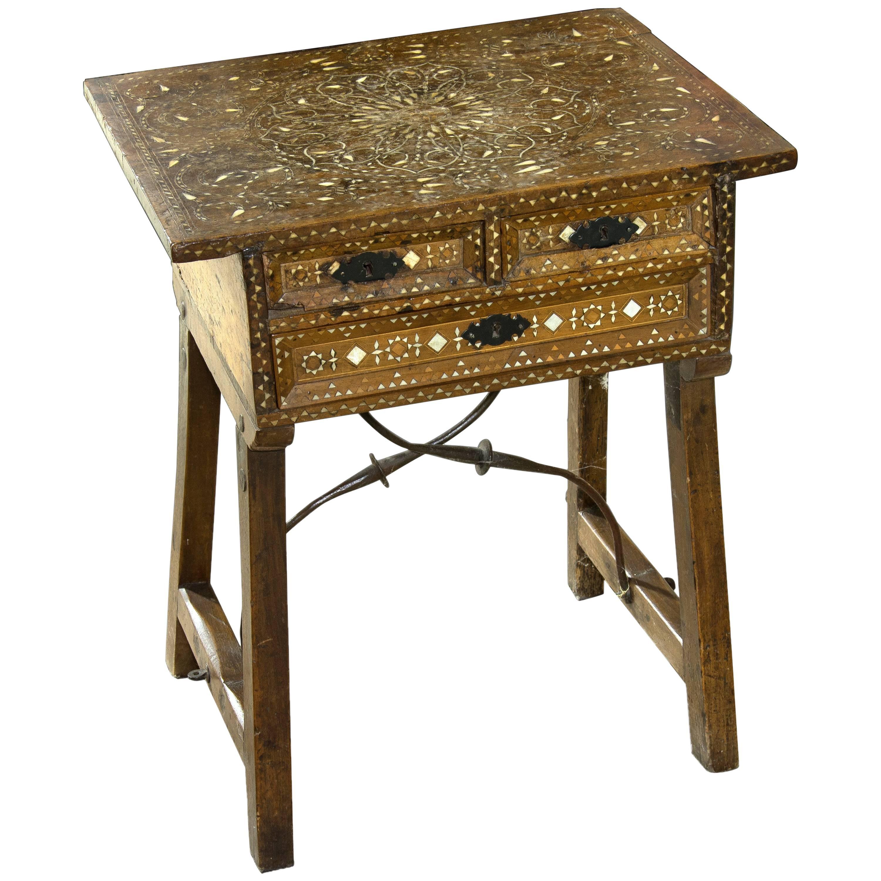 Table with Inlaid Bone Decoration, Spain, 16th Century