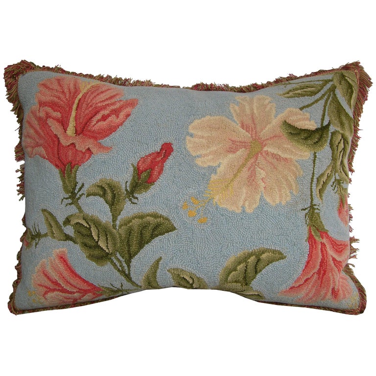 American Hooked Pillow, circa 1920 1509p For Sale at 1stDibs