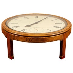 Vintage Howard Miller Clock Face Cocktail Table