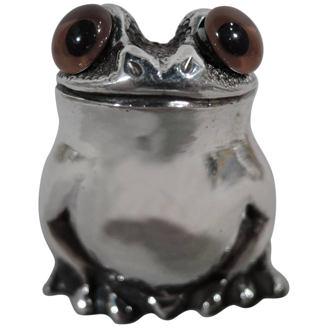 English Sterling Silver Froggy Solo Shaker by Asprey