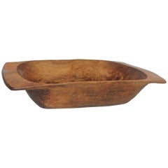 19th Century Wood Dough Bowl from New England