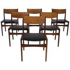 Set of Six Danish Teak Dining Chairs by Poul Volther for Frem Rojle, circa 1960s