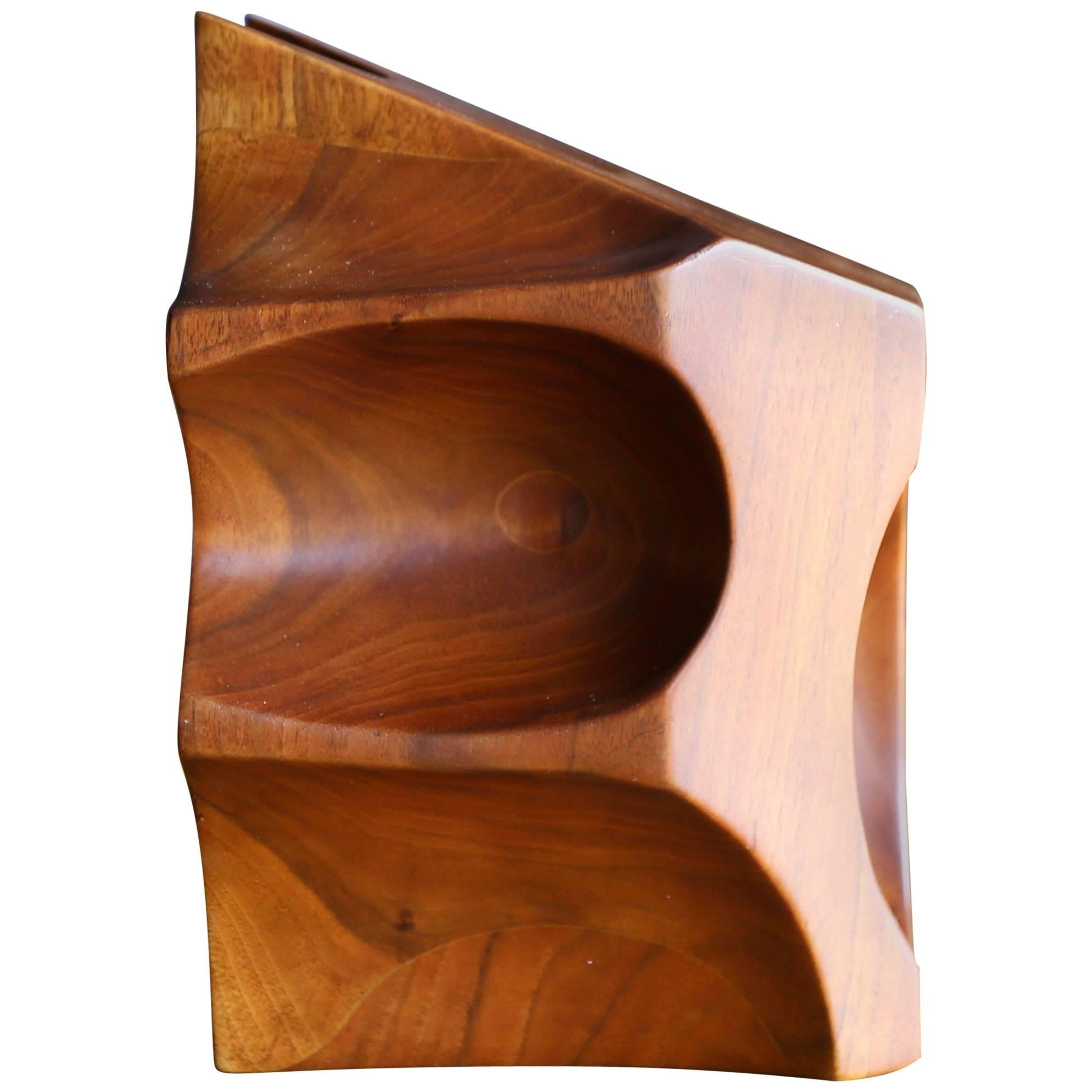 Solid Walnut Wood Abstract Sculpture