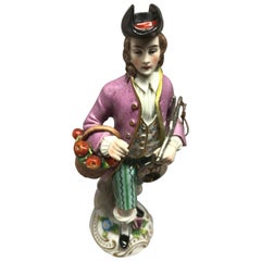 Antique Porcelain Figure of Apple Seller