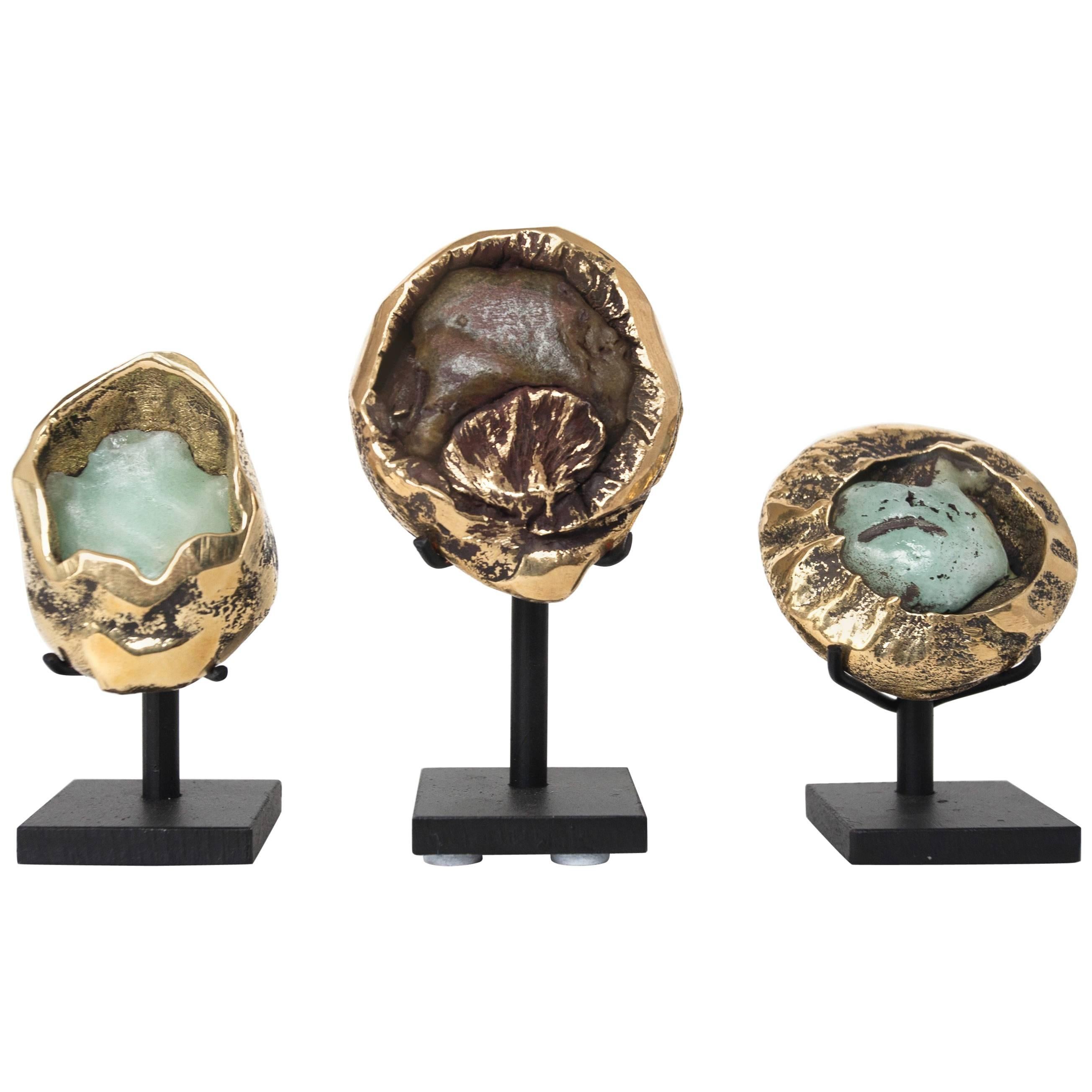 Handmade Brass and Glass Bespoke Decor Sculptural Objects from Circa3230