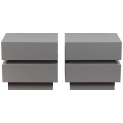 Pair of Small Stacked Box Nightstands by Lawson-Fenning