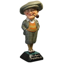 Rara figura pubblicitaria in cartapesta "Penfold Man", circa 1930