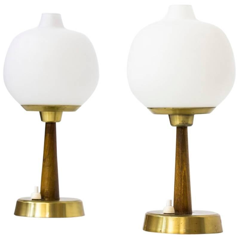 Pair of Table Lamps by Hans Bergström for Ateljé Lyktan, Sweden, 1950s