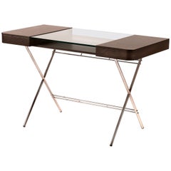 Contemporary Cosimo Desk by Marco Zanuso Jr. With Wenge Stained Oak Veneer Top