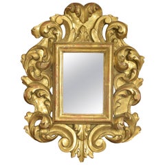 Gilt Wood Ornamental Mirror, 18th Century
