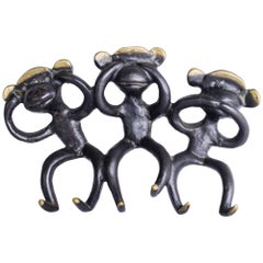 Rare Walter Bosse Key Hanger Monkeys