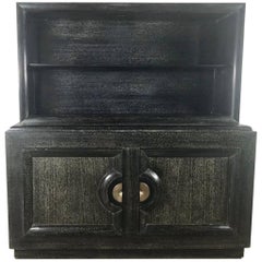 Modernist Black Cerused Oak Cabinet Attributed to Paul Laszlo