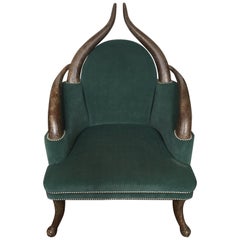 Fabulous Faux Horn Arm Club Chair