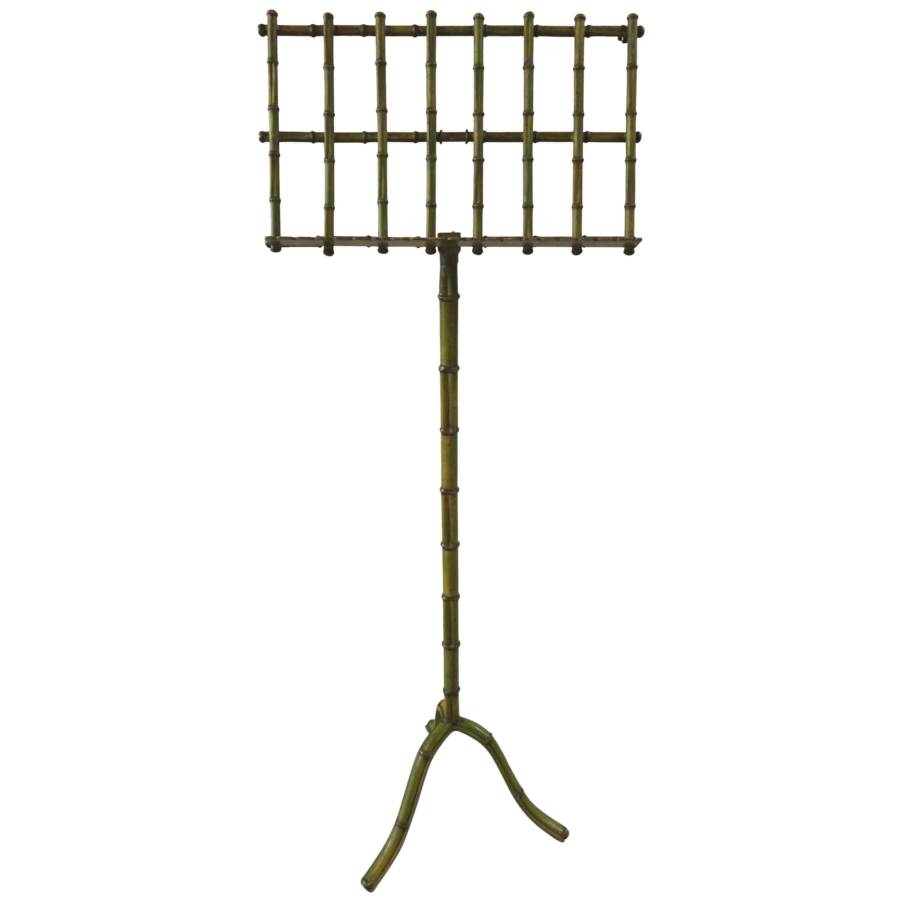 Grassy Green Faux Bamboo Music Stand