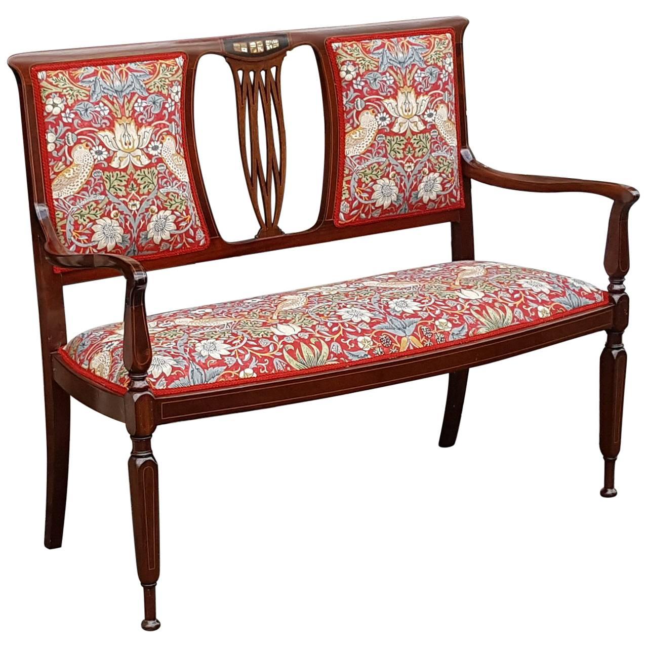 Arts & Crafts Mahogany Two-Seat Settee