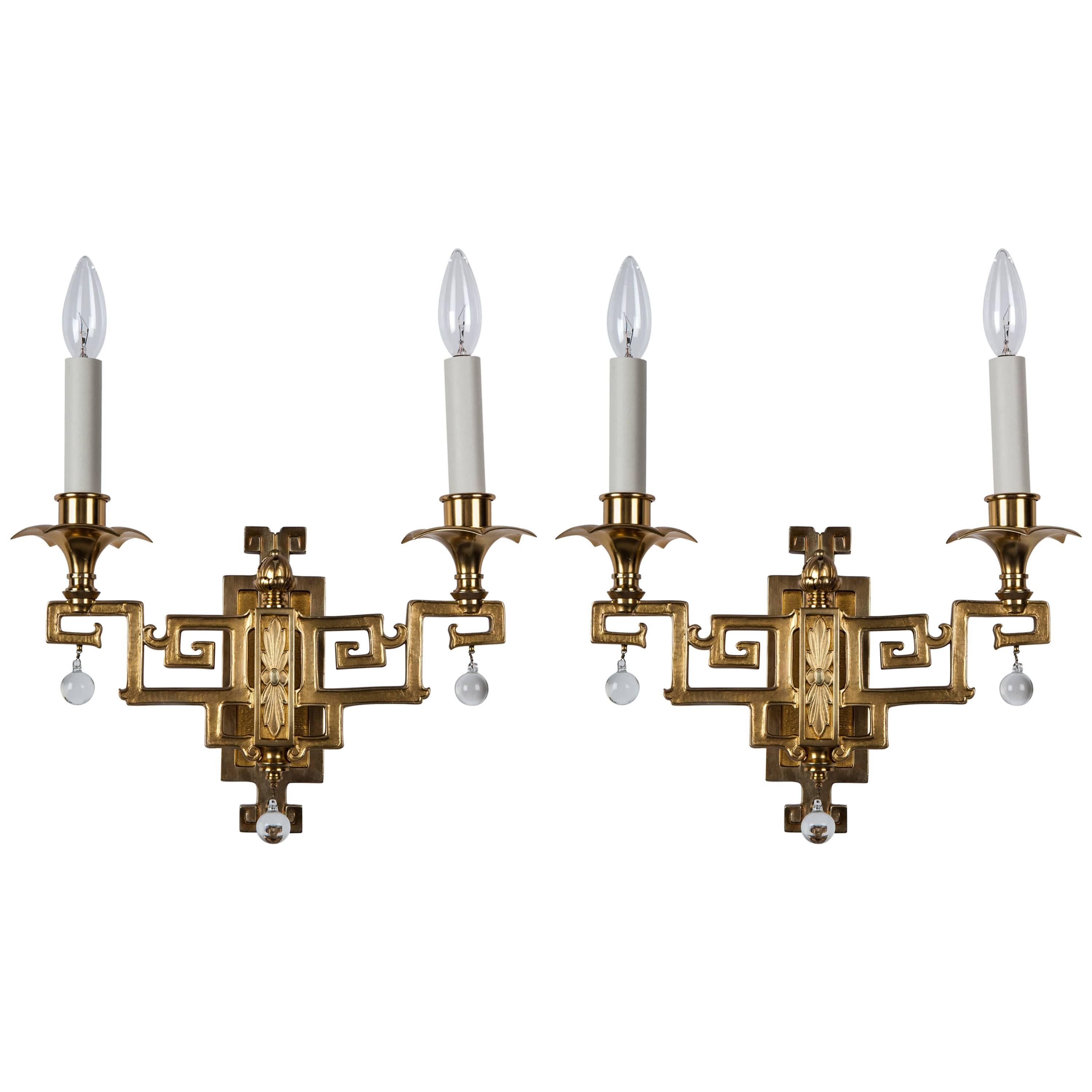 Sterling Bronze Sconces, circa 1910