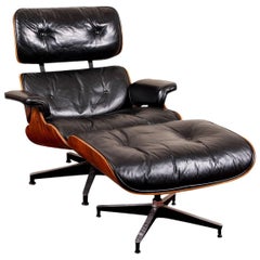 Retro Iconic Charles Eames for Herman Miller Lounge Chair and Ottoman