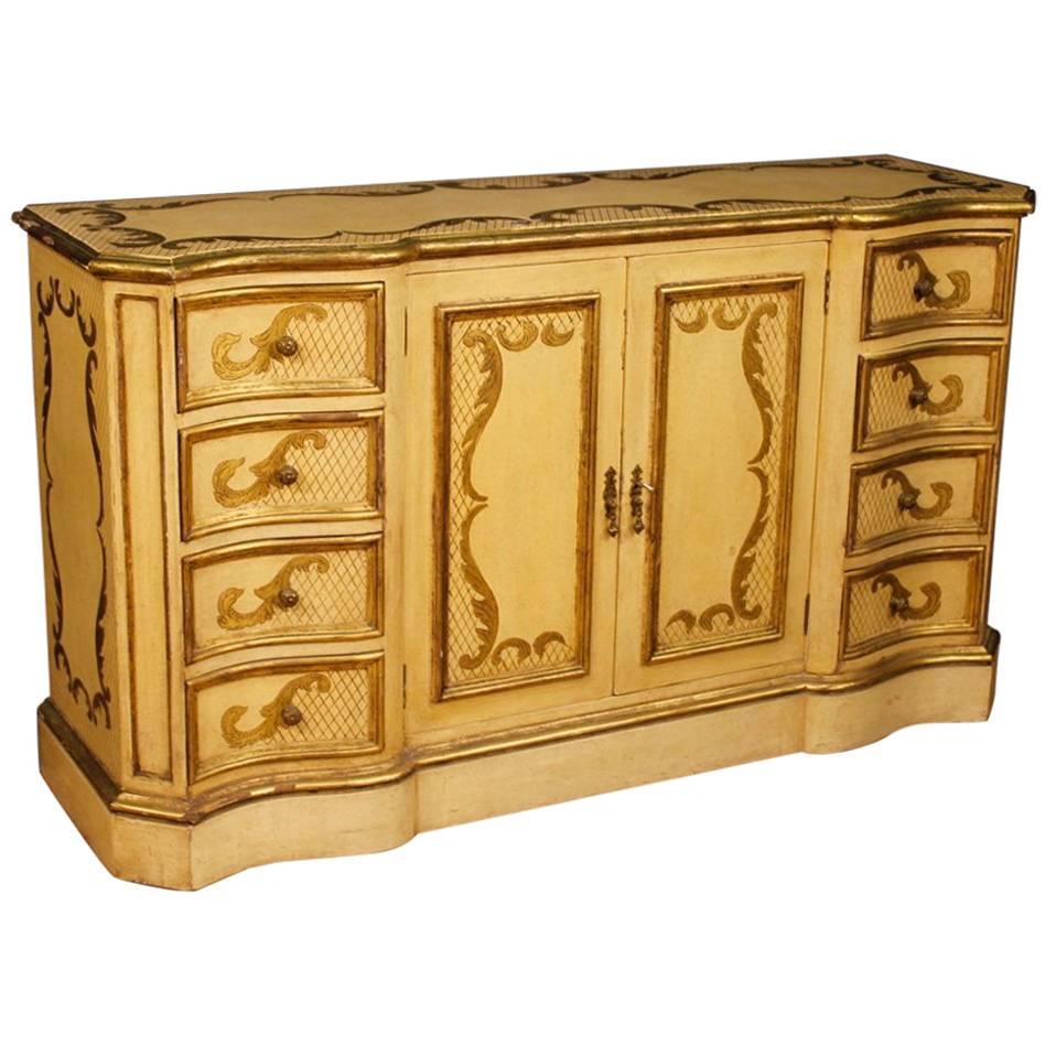 Italian Sideboard in Lacquered and Giltwood from 20th Century