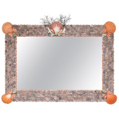 Large Horizontal Seashell Mirror