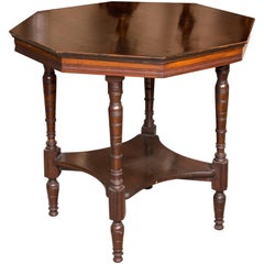 Antique Octagonal Rosewood Table, France, 19th Century