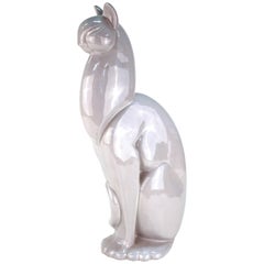 Vintage Haeger Ceramic Cat with Glass Eye