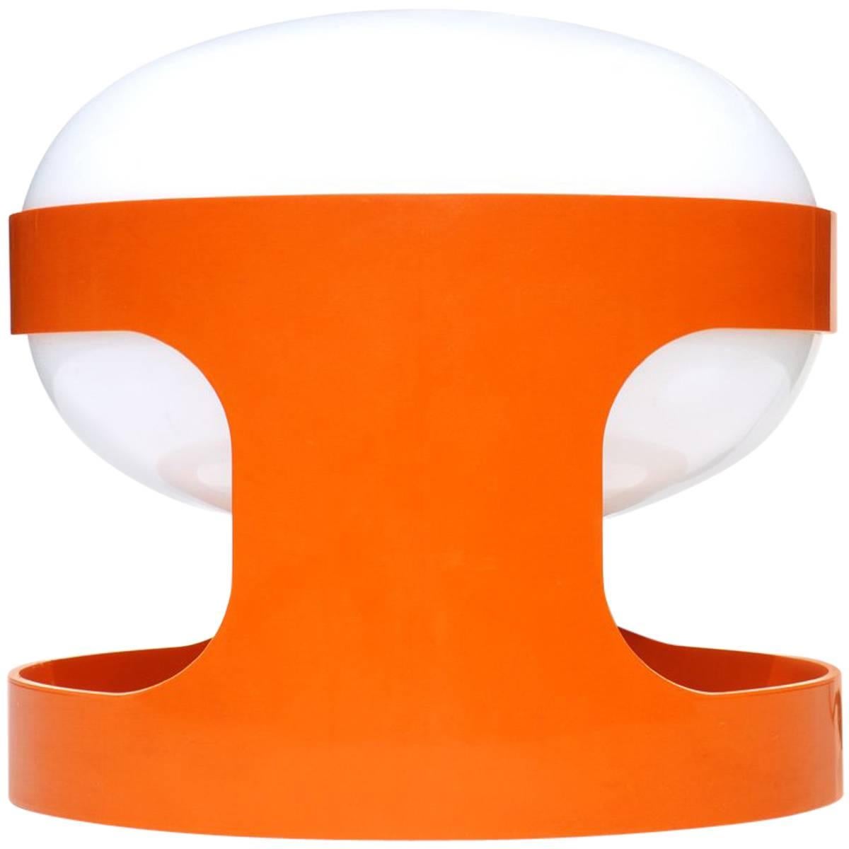 "KD27" Joe Colombo by Kartell 1960s Italian Design Orange Table Lamp