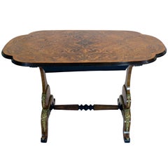 19th Century French Satinwood Marquetry Single Drawer Tea Table