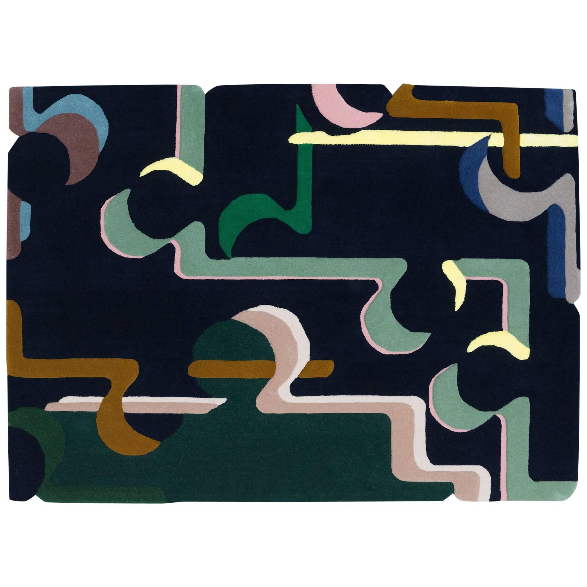 'Element' Hand-Tufted Area Rug by Elsa Poux & Pinton For Sale