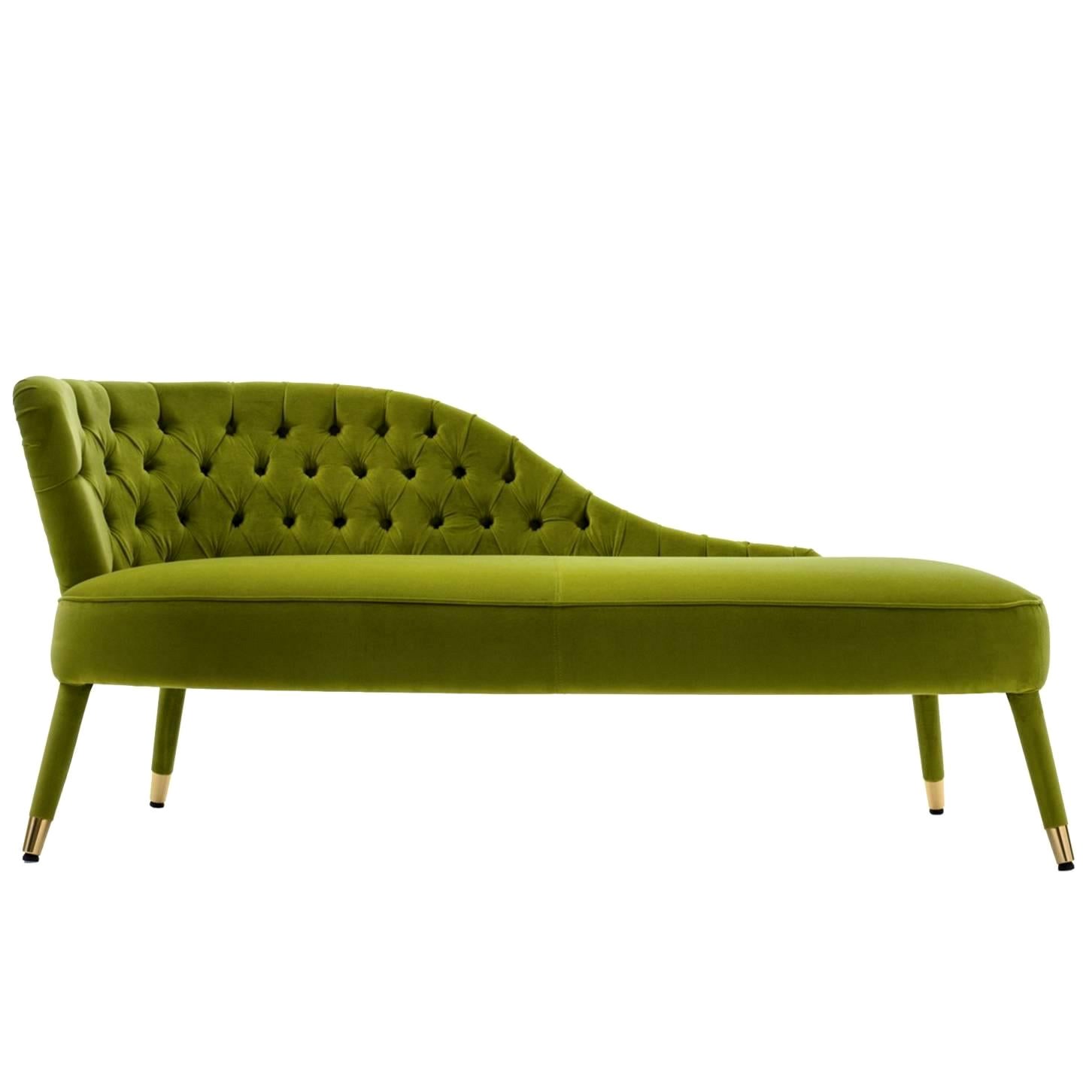 Penelope Green Chaise Longue For Sale
