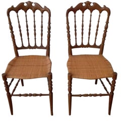 Chairs by Giuseppe Gaetano Descalzi for Chiavari Italia, 1950s, Set of Two