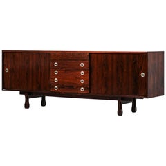 Retro Italian Rosewood Sideboard, 1960s Design in Style of Gianfranco Frattini