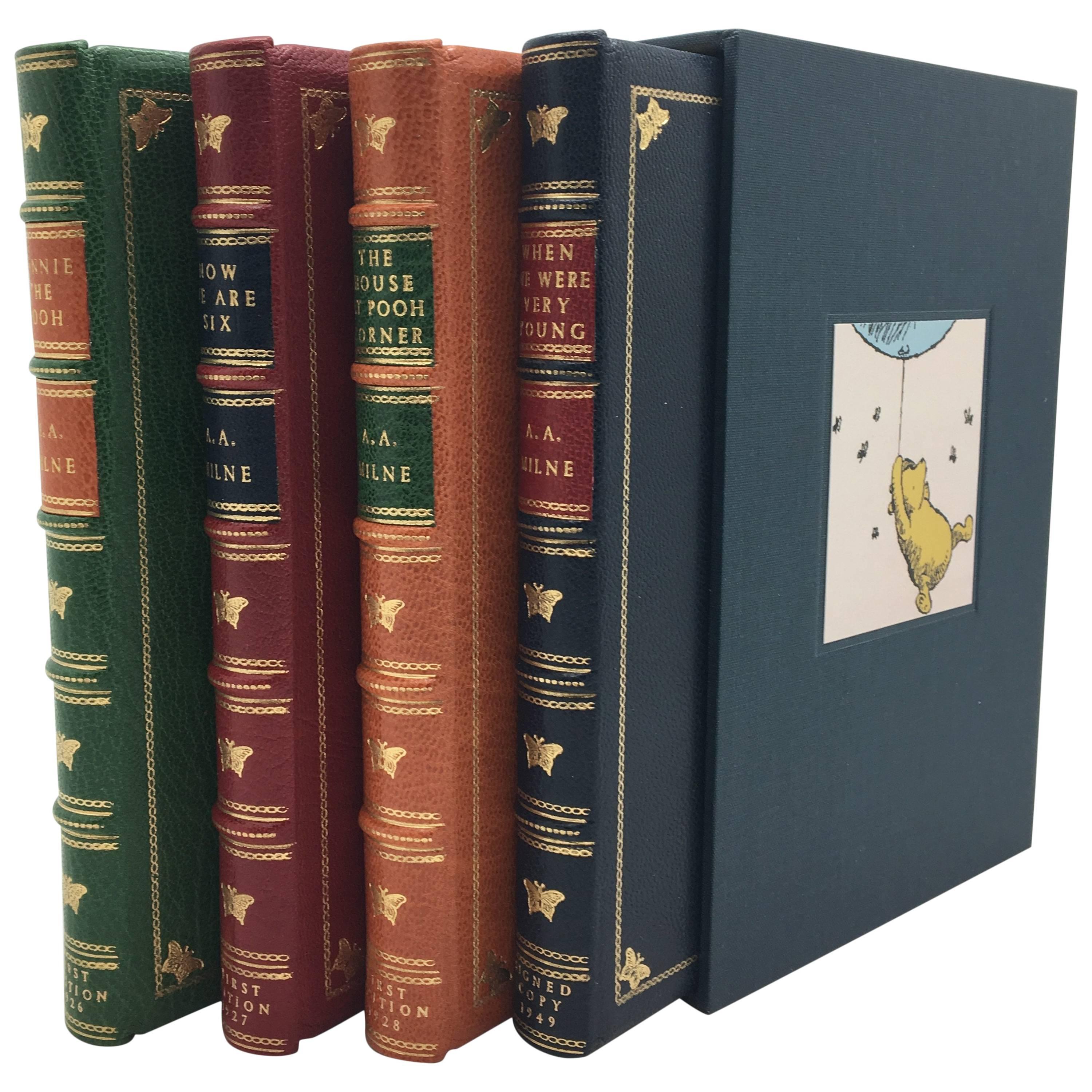 Winnie the Pooh Set, First Editions and Signed Copy by A.A. Milne