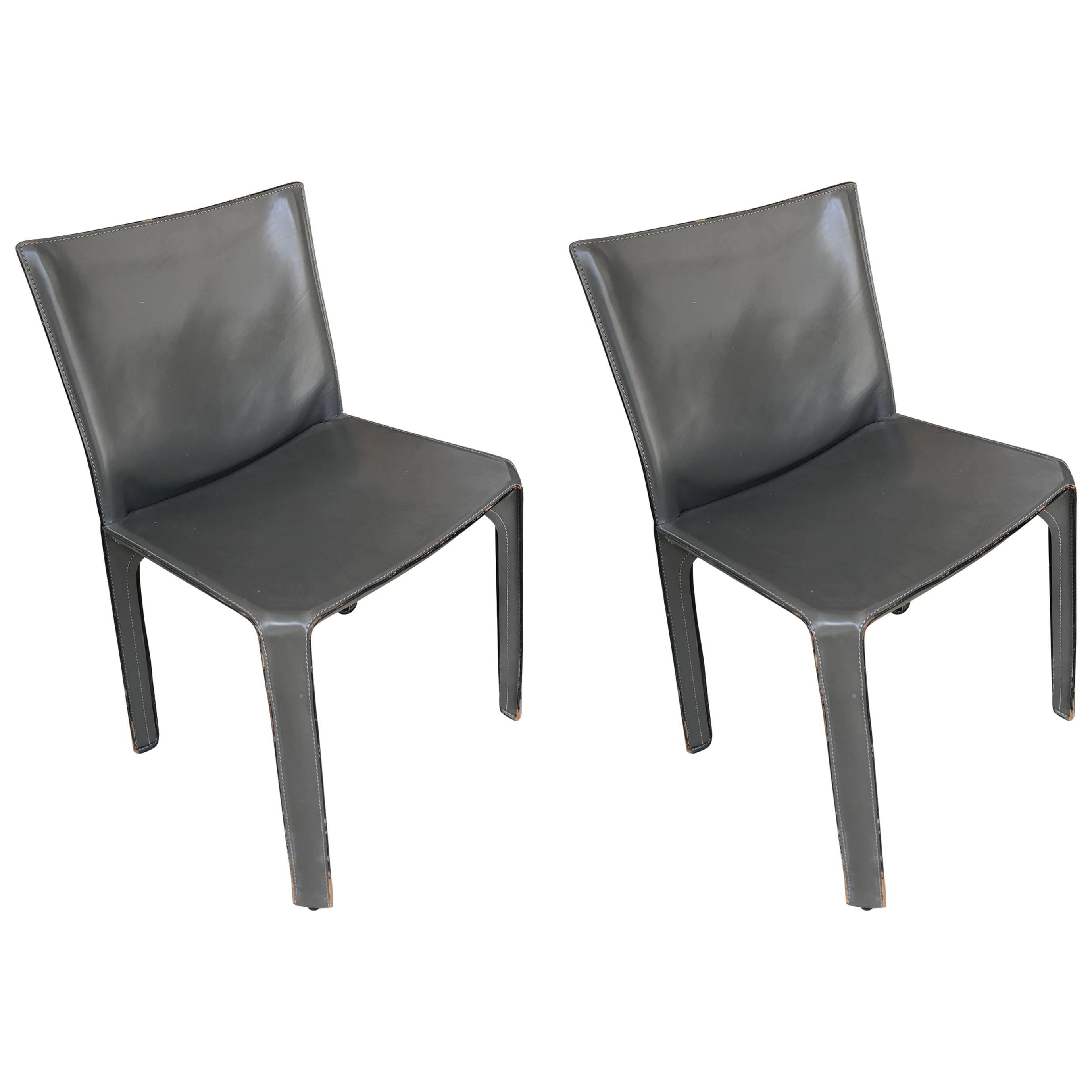 Pair of Cassina Cab Side Chairs