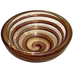 Vintage 1970s Murano Glass Candy Dish