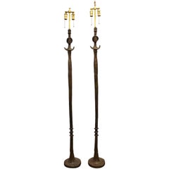 Modern Bronze Floor Lamps after Alberto Giacometti