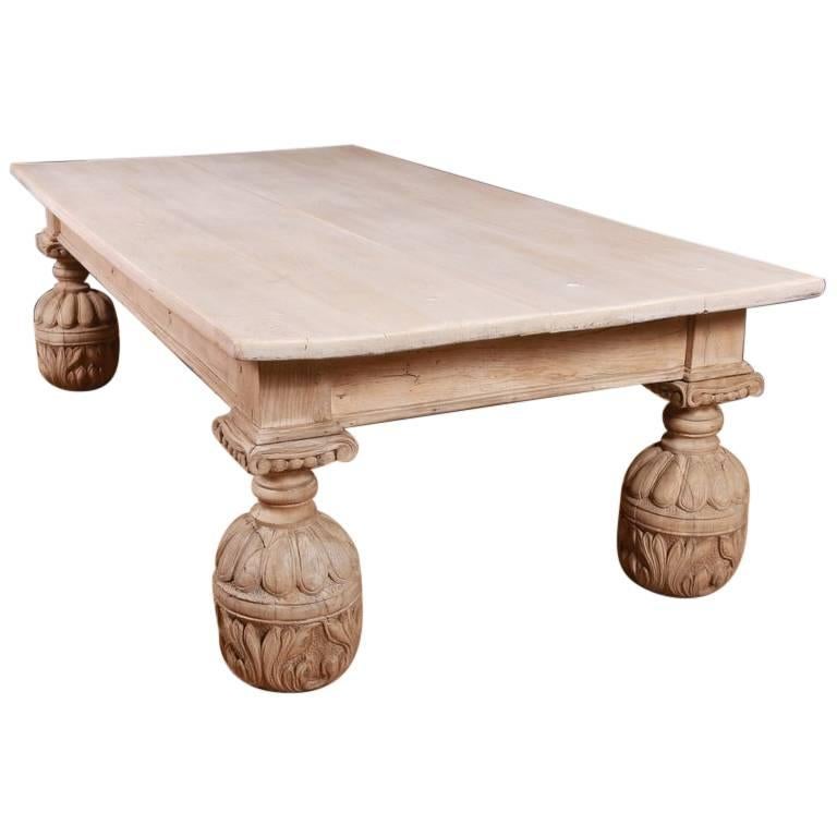 Bleached Oak Coffee Table at 1stDibs bleached wood coffee table