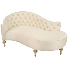 French Mid-Century Modern Tufted Recamier