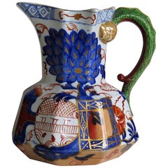 Early 19th C. Davenport Jug or Pitcher Ironstone Jardiniere Pattern, Circa 1815 