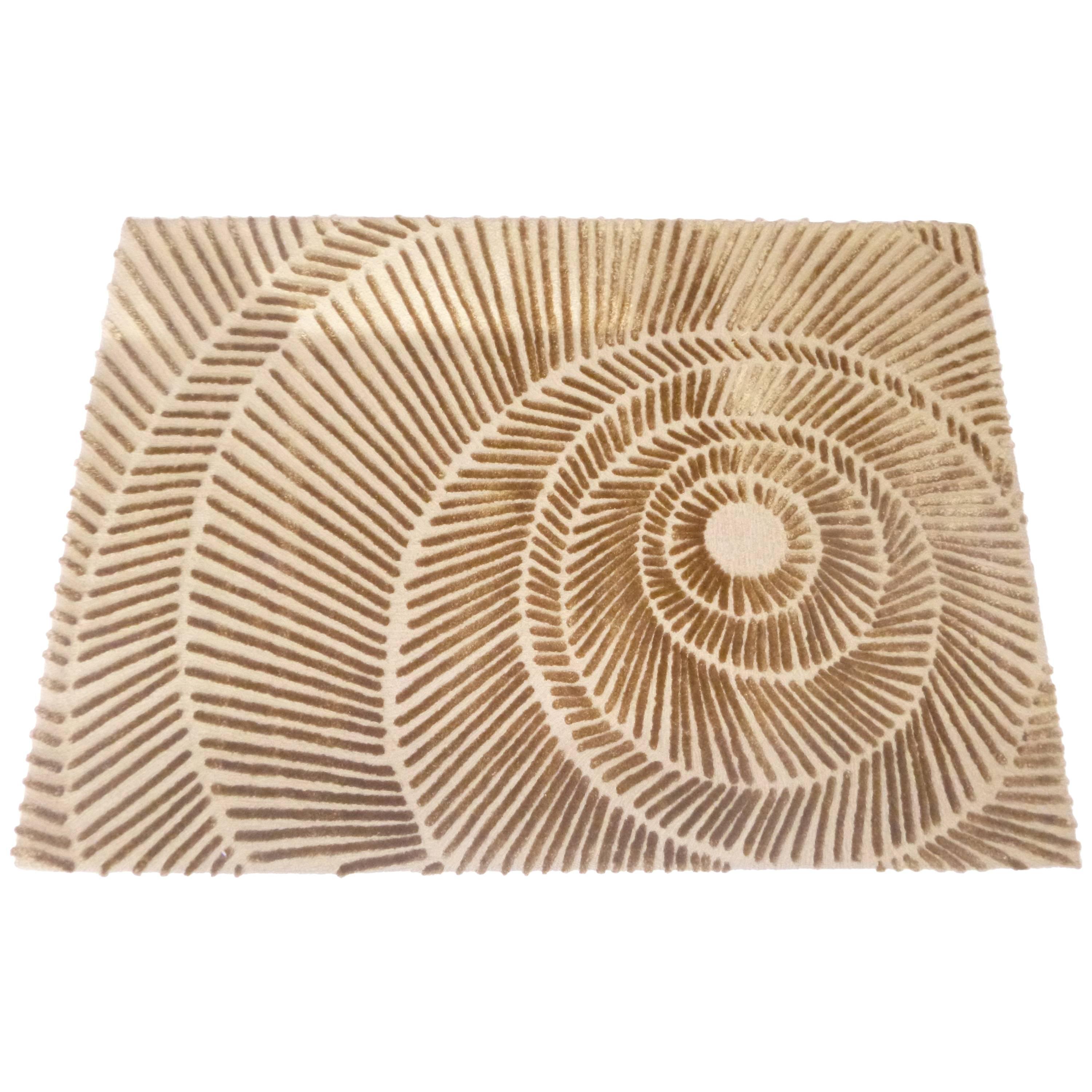 Custom Rug "Nautilus" Designed by Damien Langlois Meurinne For Sale