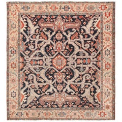 Antique Square Persian Serapi Rug