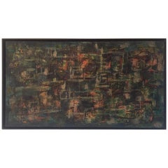 Abstract Painting in Black Frame