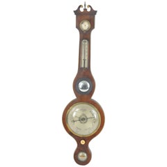 Antique Banjo Barometer, Decorative Barometer, Georgian Mahogany, Scotland