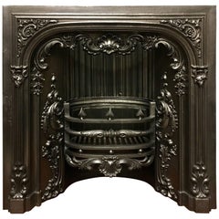 Antique 19th Century Victorian Cast Iron Fireplace Insert